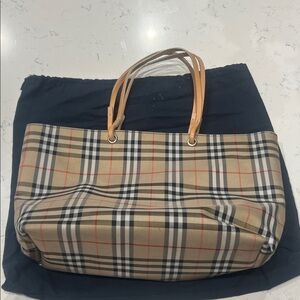 Authentic Burberry London nova check tote bag